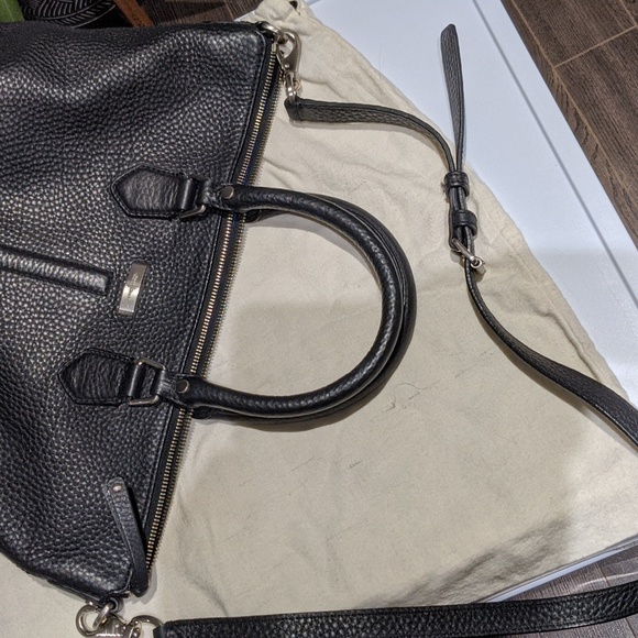 Cole Haan Black pebbled leather convertible crossbody purse - Picture 5 of 5